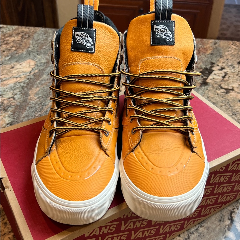 Vans Sk8-Hi Waterproof Insulated Skate Shoe - Glazed Ginger Brown SZ 10 - Picture 5 of 12